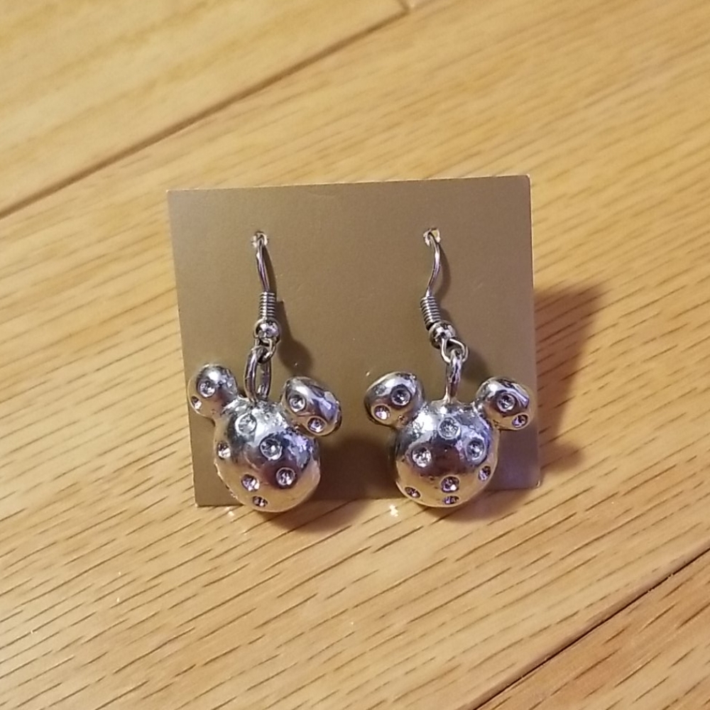 Sterling Mickey Mouse Dangle Earrings